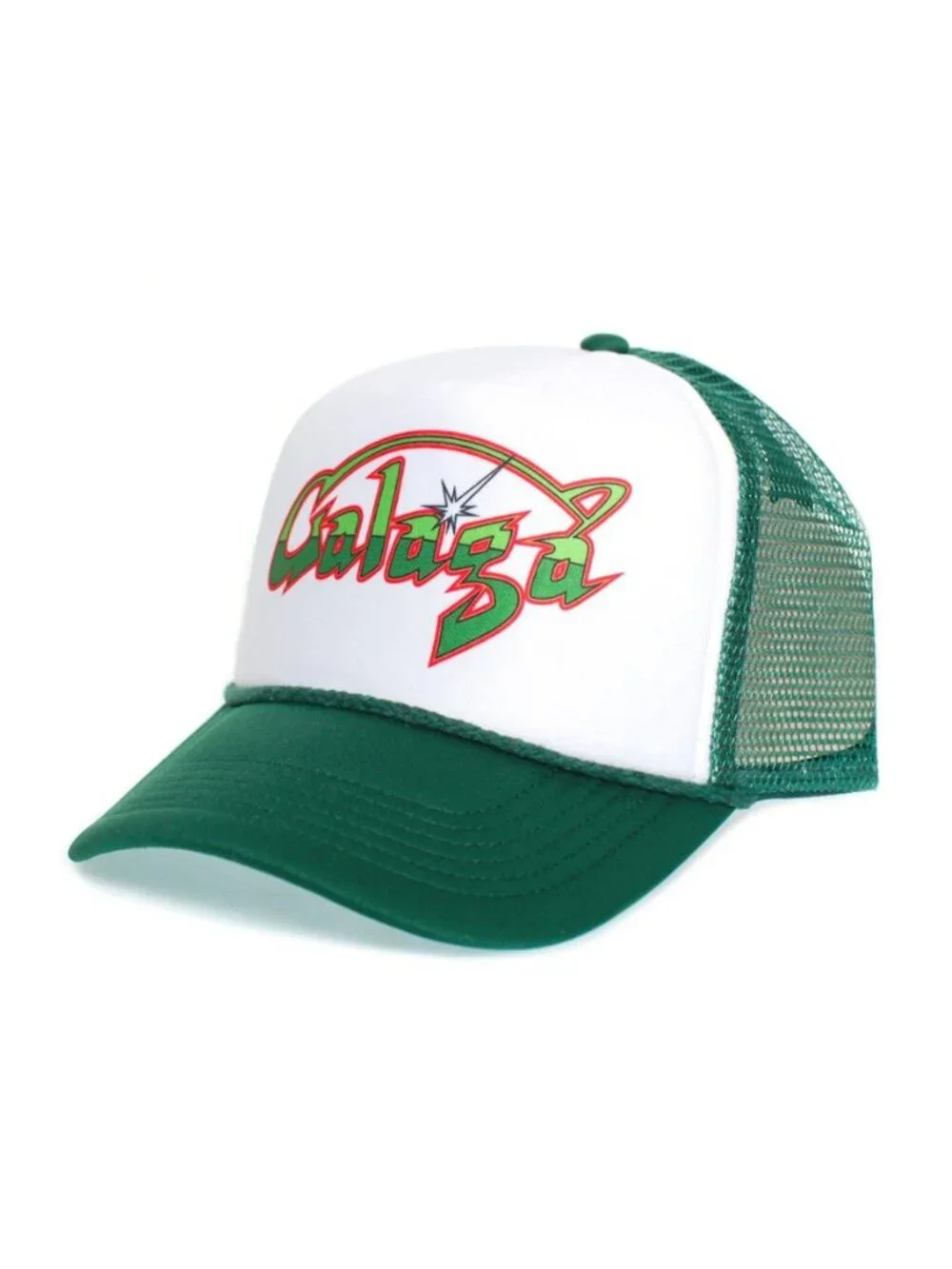 Galaga Arcade Logo Printed Black White Foam Rope Trucker Hat Snapback New 80s
